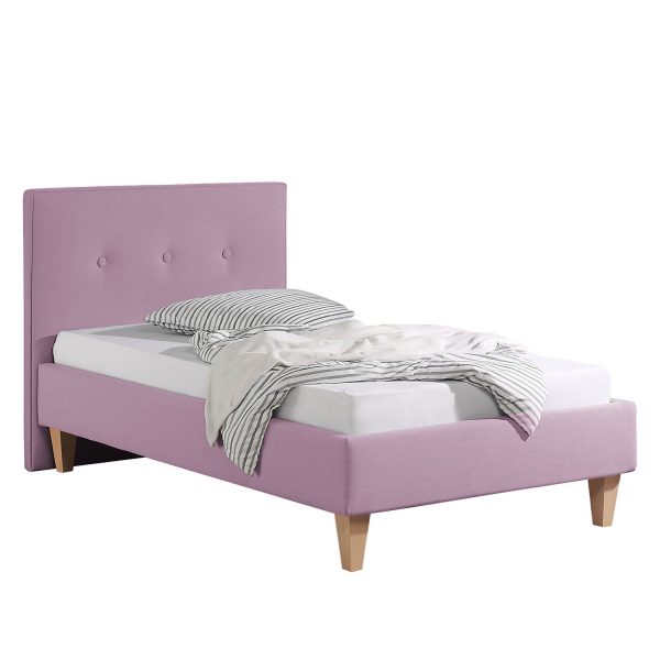 Polsterbett Alnarp Strukturstoff - 100 x 200cm - Bettgestell ohne Matratze & Lattenrost - Mauve Polsterbett Alnarp Strukturstoff - 100 x 200cm - Bettgestell ohne Matratze & Lattenrost - Mauve
