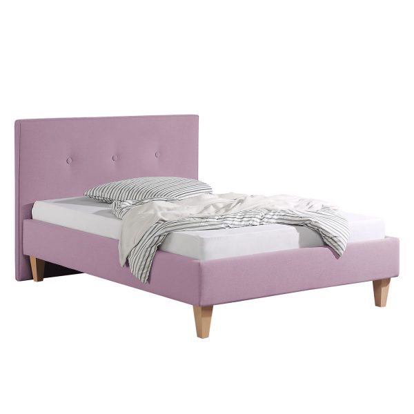 Polsterbett Alnarp Strukturstoff - 140 x 200cm - Bettgestell ohne Matratze & Lattenrost - Mauve Polsterbett Alnarp Strukturstoff - 140 x 200cm - Bettgestell ohne Matratze & Lattenrost - Mauve