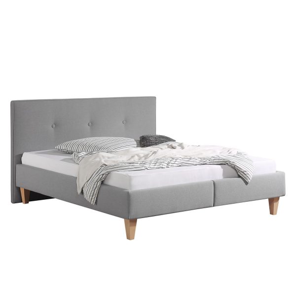 Polsterbett Alnarp Strukturstoff - 180 x 200cm - Bettgestell ohne Matratze & Lattenrost - Granit Polsterbett Alnarp Strukturstoff - 180 x 200cm - Bettgestell ohne Matratze & Lattenrost - Granit