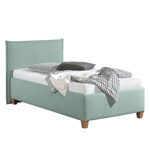 Polsterbett Kolbäck Strukturstoff - 100 x 200cm - Bettgestell mit Lattenrost - Mintgrau Polsterbett Kolbäck Strukturstoff - 100 x 200cm - Bettgestell mit Lattenrost - Mintgrau
