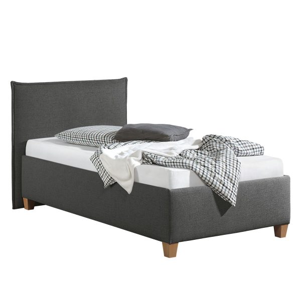 Polsterbett Kolbäck Strukturstoff - 100 x 200cm - Bettgestell ohne Matratze & Lattenrost - Anthrazit Polsterbett Kolbäck Strukturstoff - 100 x 200cm - Bettgestell ohne Matratze & Lattenrost - Anthrazit