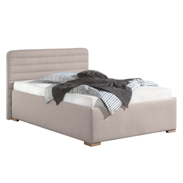 Polsterbett Vitaby Strukturstoff - 140 x 200cm - Bettgestell ohne Matratze & Lattenrost - Granit Polsterbett Vitaby Strukturstoff - 140 x 200cm - Bettgestell ohne Matratze & Lattenrost - Granit