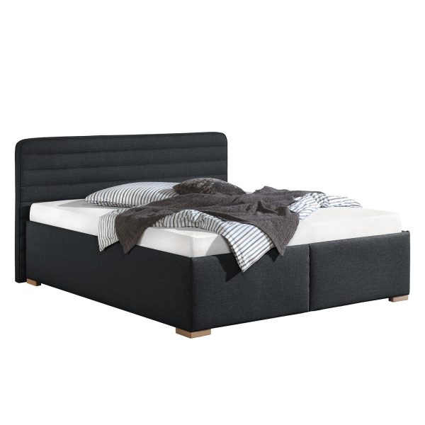Polsterbett Vitaby Strukturstoff - 200 x 200cm - Bettgestell ohne Matratze & Lattenrost - Anthrazit Polsterbett Vitaby Strukturstoff - 200 x 200cm - Bettgestell ohne Matratze & Lattenrost - Anthrazit