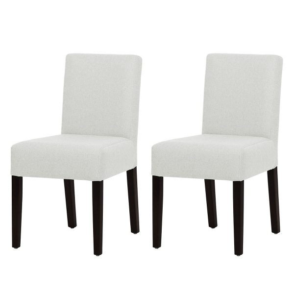Polsterstuhl Allegra (2er-Set) - Webstoff - Stoff Suria Weiß Polsterstuhl Allegra (2er-Set) - Webstoff - Stoff Suria Weiß