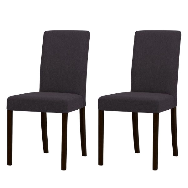 Polsterstuhl Corinna (2er-Set) - Webstoff - Buche Dunkel - Stoff Suria Anthrazit Polsterstuhl Corinna (2er-Set) - Webstoff - Buche Dunkel - Stoff Suria Anthrazit