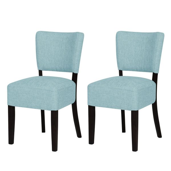 Polsterstuhl Lana (2er-Set) - Webstoff - Stoff Suria Hellblau Polsterstuhl Lana (2er-Set) - Webstoff - Stoff Suria Hellblau