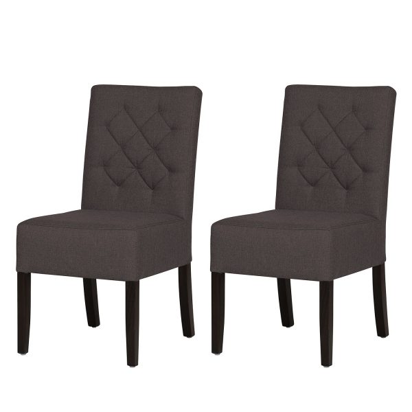 Polsterstuhl Lilou (2er-Set) - Webstoff - Stoff Suria Dunkelbraun Polsterstuhl Lilou (2er-Set) - Webstoff - Stoff Suria Dunkelbraun