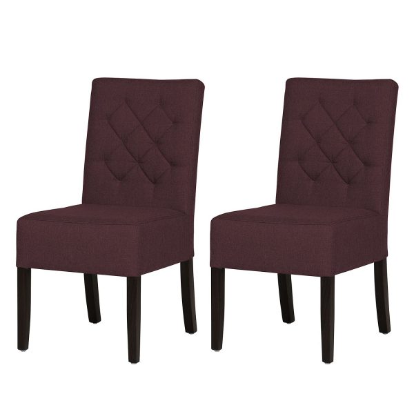 Polsterstuhl Lilou (2er-Set) - Webstoff - Stoff Suria Lila Polsterstuhl Lilou (2er-Set) - Webstoff - Stoff Suria Lila