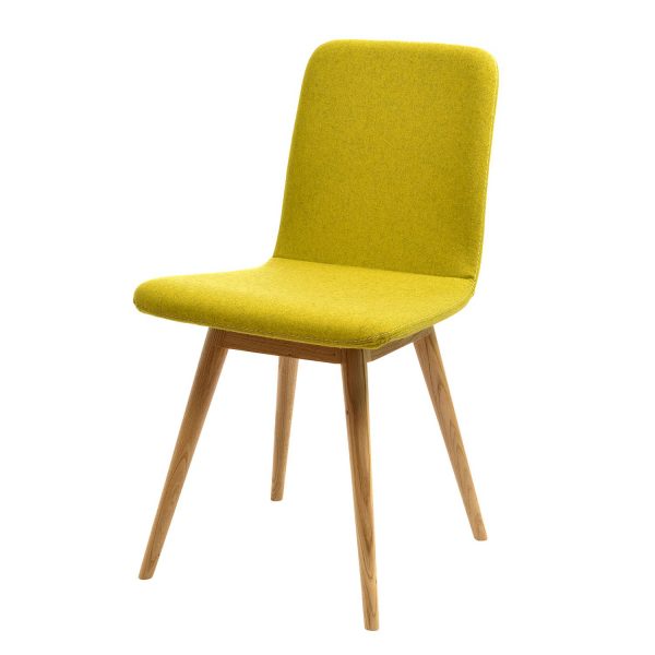 Polsterstuhl Loca (2er-Set) - Eiche massiv - Stoff Muya Gelb Polsterstuhl Loca (2er-Set) - Eiche massiv - Stoff Muya Gelb