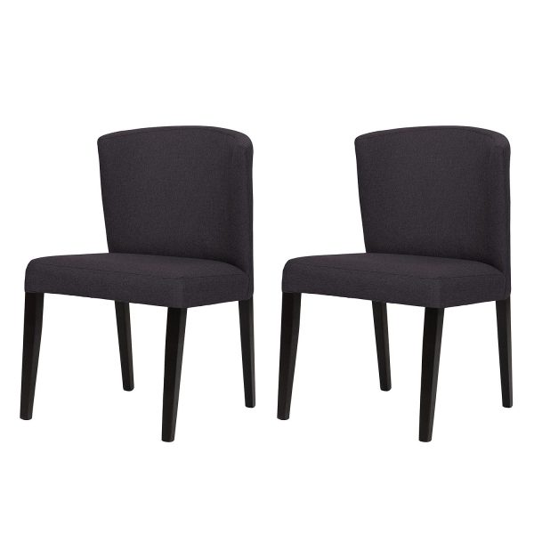 Polsterstuhl Lydia (2er-Set) - Webstoff / Buche massiv - Stoff Suria Anthrazit Polsterstuhl Lydia (2er-Set) - Webstoff / Buche massiv - Stoff Suria Anthrazit