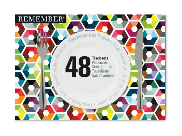 REMEMBER Pattern Tischset-Block 48er-Set REMEMBER Pattern Tischset-Block 48er-Set