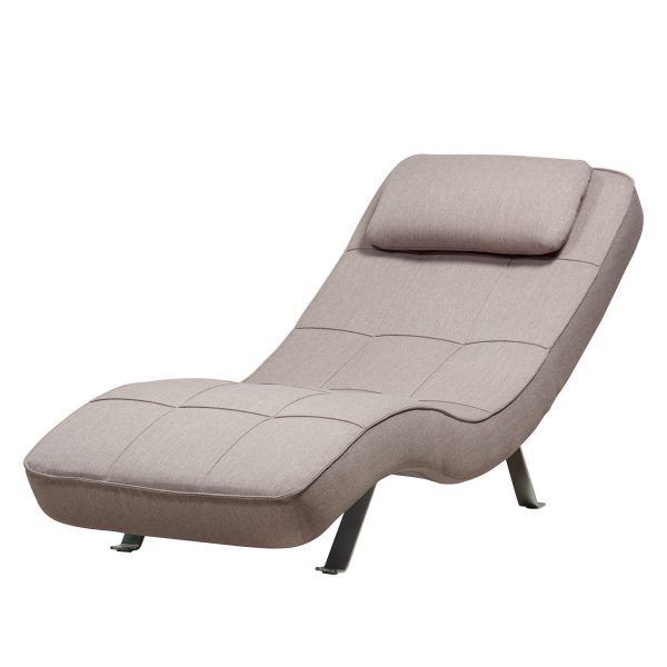 Relaxliege Long Island Webstoff - Stoff Zahira Beige-Grau Relaxliege Long Island Webstoff - Stoff Zahira Beige-Grau