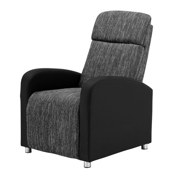 Relaxsessel Benison - Webstoff / Kunstleder - Grau / Schwarz Relaxsessel Benison - Webstoff / Kunstleder - Grau / Schwarz
