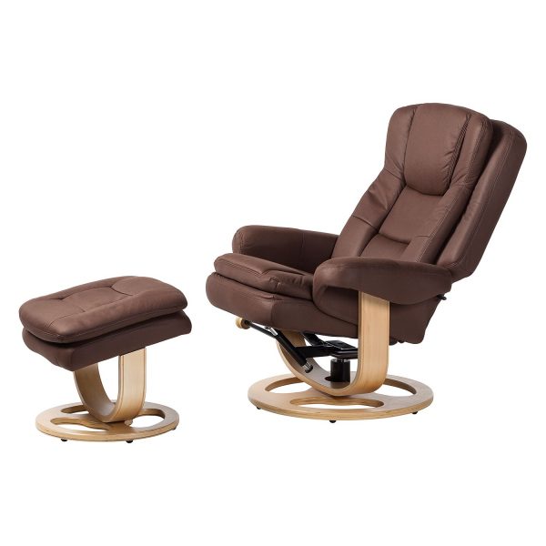 Relaxsessel Parap (mit Hocker) - Microfaser - Braun Relaxsessel Parap (mit Hocker) - Microfaser - Braun
