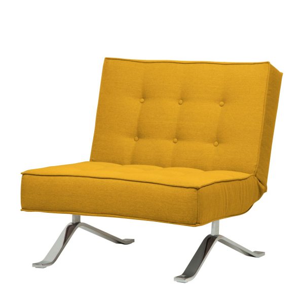 Schlafsessel Wave One Webstoff - Stoff Zahira Senfgelb Schlafsessel Wave One Webstoff - Stoff Zahira Senfgelb