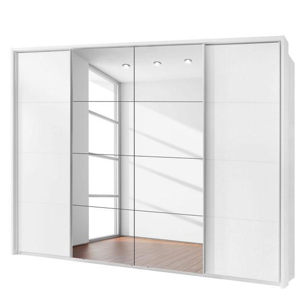 Schwebetürenschrank Balai (inkl. Syncro-Technik) - Weiß Dekor Schwebetürenschrank Balai (inkl. Syncro-Technik) - Weiß Dekor