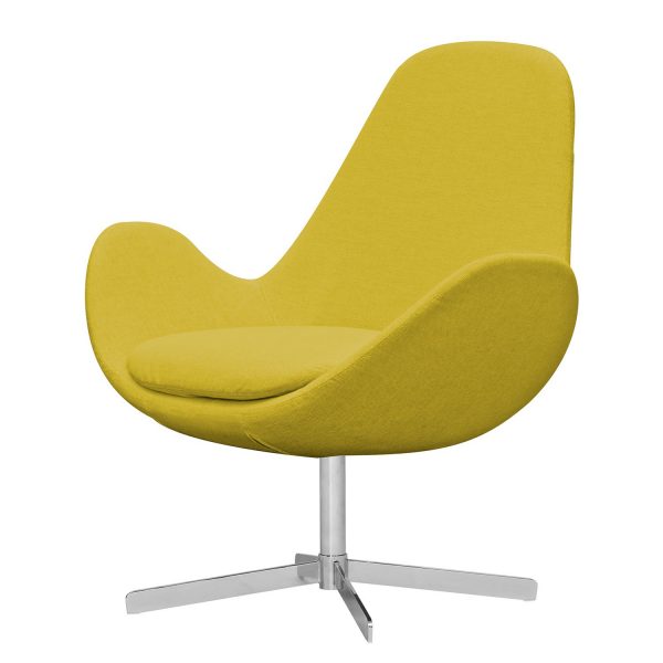 Sessel Houston II Webstoff - Chrom - Stoff Milan Gelb Sessel Houston II Webstoff - Chrom - Stoff Milan Gelb