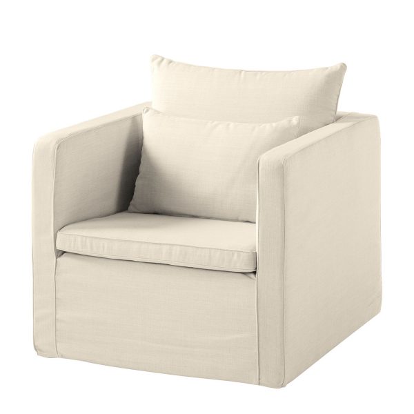 Sessel Lavina II Webstoff - Stoff Moretey Cremeweiß Sessel Lavina II Webstoff - Stoff Moretey Cremeweiß