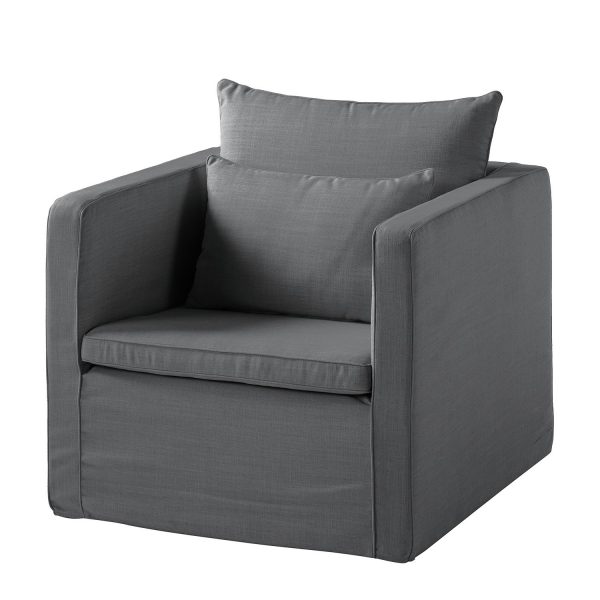 Sessel Lavina II Webstoff - Stoff Moretey Grau Sessel Lavina II Webstoff - Stoff Moretey Grau