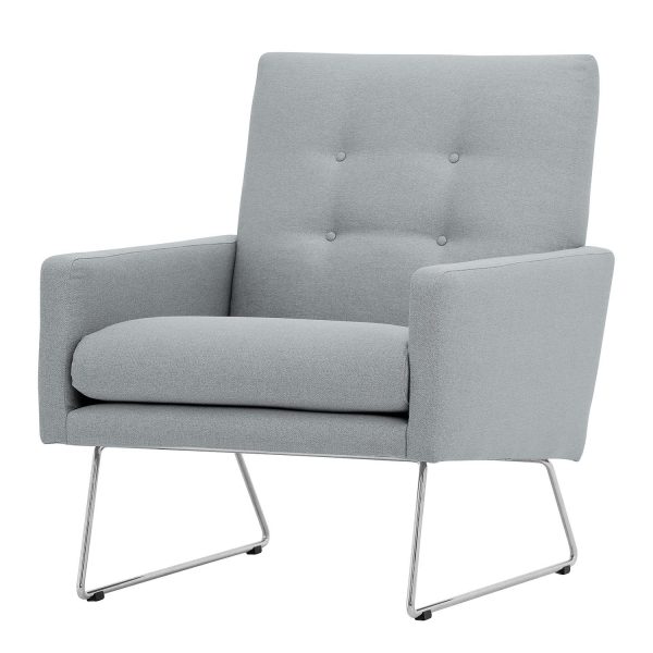 Sessel Maximus Webstoff - Stoff Floreana Hellgrau Sessel Maximus Webstoff - Stoff Floreana Hellgrau