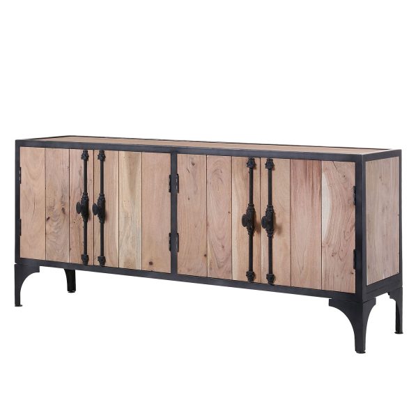 Sideboard Ceriana - Akazie massiv / Metall - Akazie / Schwarz Sideboard Ceriana - Akazie massiv / Metall - Akazie / Schwarz