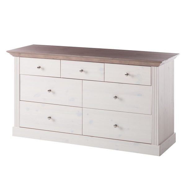 Sideboard Lyngby I - Kiefer massiv - Kiefer Weiß / Kiefer Braun - Kiefer Sideboard Lyngby I - Kiefer massiv - Kiefer Weiß / Kiefer Braun - Kiefer