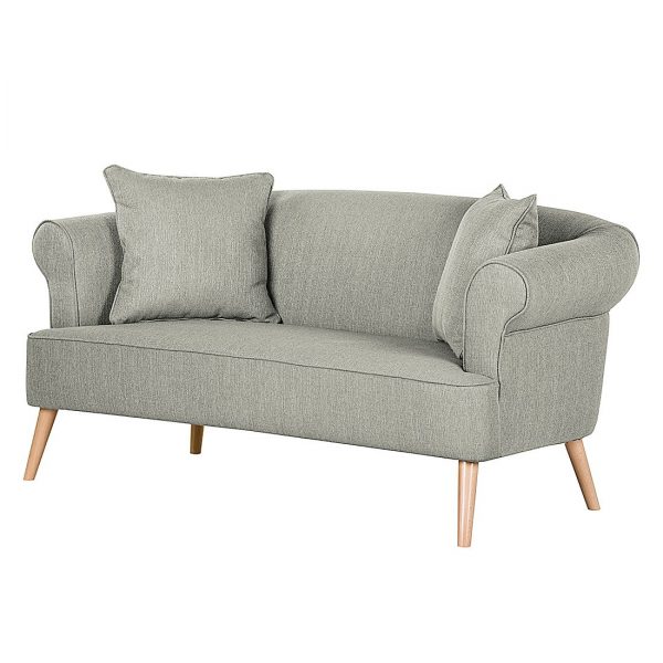 Sofa Lilou (2-Sitzer) Webstoff - Grau