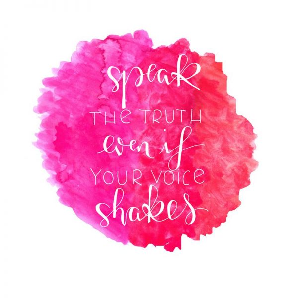 Speak the Truth Pink Leinwandbild Speak the Truth Pink Leinwandbild