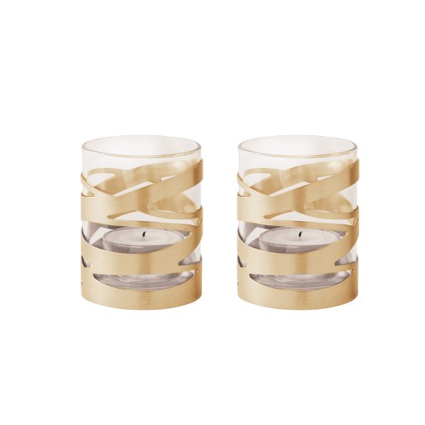 Stelton - Tangle Teelichthalter (2er-Set)MessingH:7 Stelton - Tangle Teelichthalter (2er-Set)MessingH:7