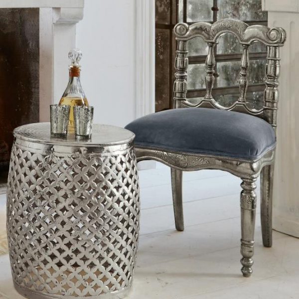 Stuhl Mauriac antiksilber/grau H/B/T ca. 78/40/46 cm Stuhl Mauriac antiksilber/grau H/B/T ca. 78/40/46 cm
