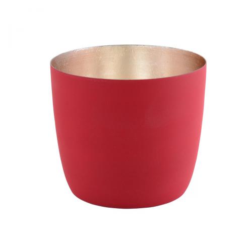 Teelichthalter Madras M rot matt/nudegoldrot / goldfarben Teelichthalter Madras M rot matt/nudegoldrot / goldfarben