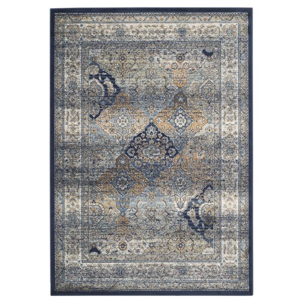 Teppich Margeaux Vintage - Kunstfaser - Creme / Blau - 121 x 170 cm Teppich Margeaux Vintage - Kunstfaser - Creme / Blau - 121 x 170 cm