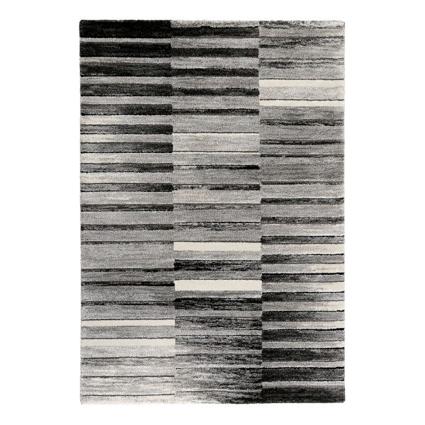 Teppich Wild Stripes - Kunstfaser - Grau / Beige - 120 x 170 cm Teppich Wild Stripes - Kunstfaser - Grau / Beige - 120 x 170 cm