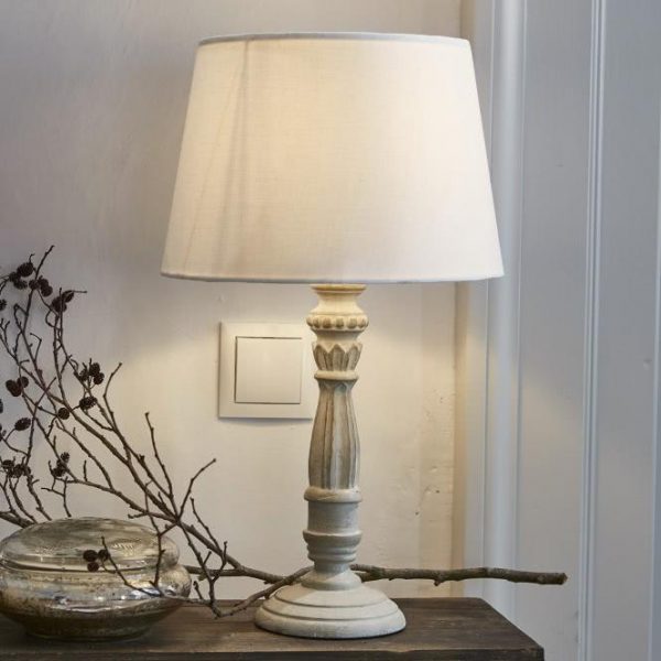 Tischlampe Cerney antikweiß HxØ ca. 45x26 cm Tischlampe Cerney antikweiß HxØ ca. 45x26 cm