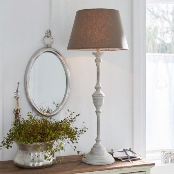 Tischlampe Eljesa antikgrau HxØ ca. 89x36 cm Tischlampe Eljesa antikgrau HxØ ca. 89x36 cm