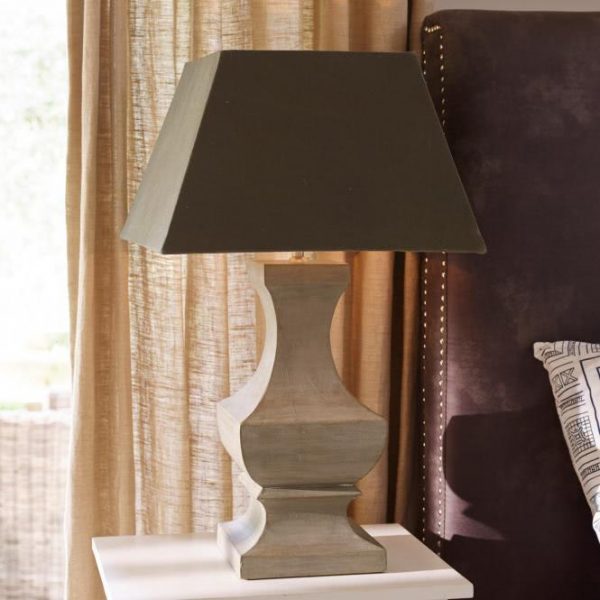 Tischlampe Linnie braun Fuß: H/Ø ca. 48/19 cm Tischlampe Linnie braun Fuß: H/Ø ca. 48/19 cm