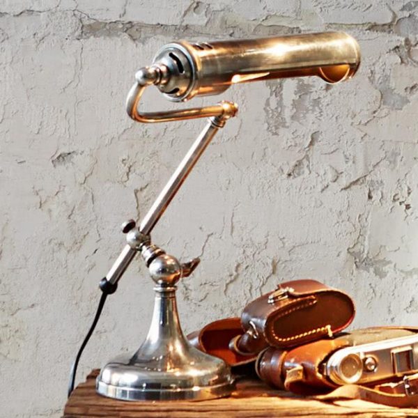 Tischlampe Pauley antiksilber H/B/T ca. 40/26/13 Tischlampe Pauley antiksilber H/B/T ca. 40/26/13