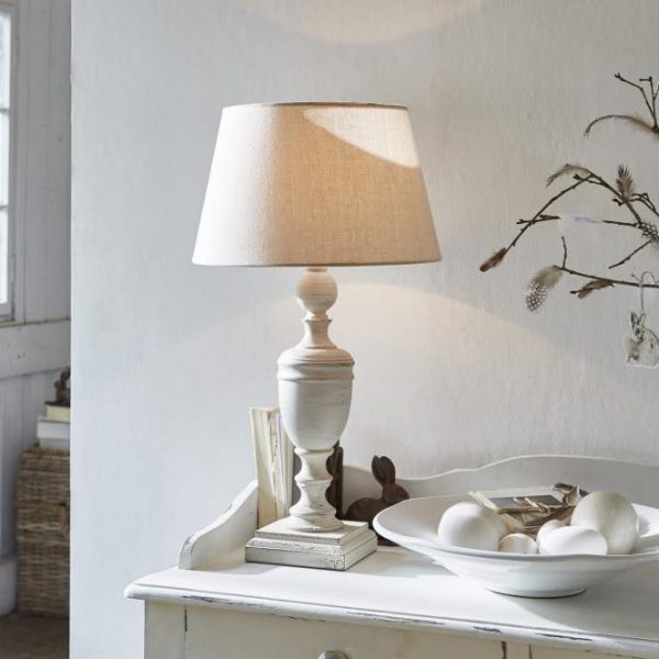 Tischlampe Shaye taupe/antikweiß H/B/T ca. 61/34/34 cm Tischlampe Shaye taupe/antikweiß H/B/T ca. 61/34/34 cm