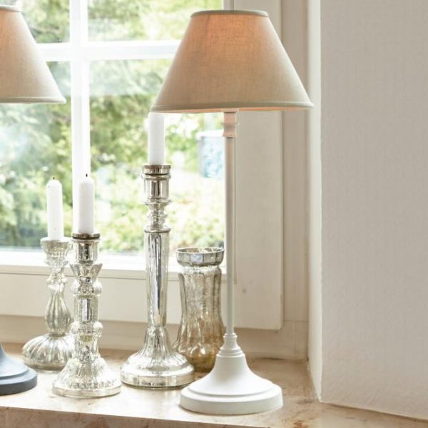 Tischlampe Swindon antikweiß/beige H/Ø ca. 48/20 cm Tischlampe Swindon antikweiß/beige H/Ø ca. 48/20 cm