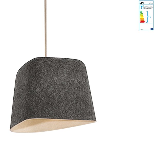 Tom Dixon - Felt Shade PendelleuchteAnthrazitT:40 H:26 B:40 Tom Dixon - Felt Shade PendelleuchteAnthrazitT:40 H:26 B:40