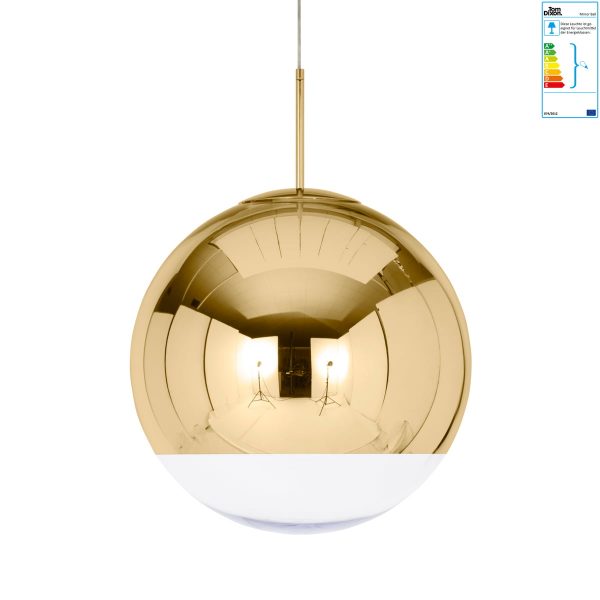 Tom Dixon - Mirror Ball Gold Pendelleuchte Ø 50 cmGoldT:50 H:50 B:50 Tom Dixon - Mirror Ball Gold Pendelleuchte Ø 50 cmGoldT:50 H:50 B:50