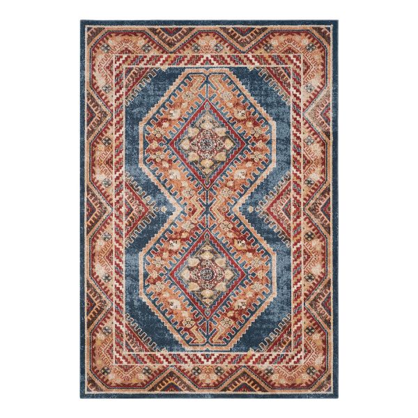 Vintage-Teppich Adalyn - Kunstfaser - Marineblau / Braun - 200 x 274 cm Vintage-Teppich Adalyn - Kunstfaser - Marineblau / Braun - 200 x 274 cm