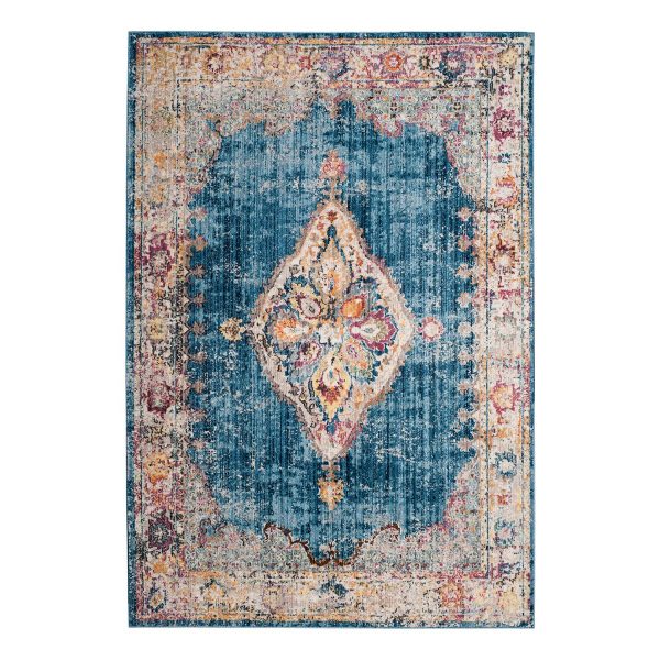 Vintage-Teppich Hadarah - Kunstfaser - Marineblau / Creme - 243 x 304 cm Vintage-Teppich Hadarah - Kunstfaser - Marineblau / Creme - 243 x 304 cm