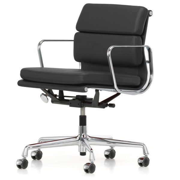 Vitra - EA 217 Soft Pad Bürostuhl Chrom mit Armlehnen Vitra - EA 217 Soft Pad Bürostuhl Chrom mit Armlehnen