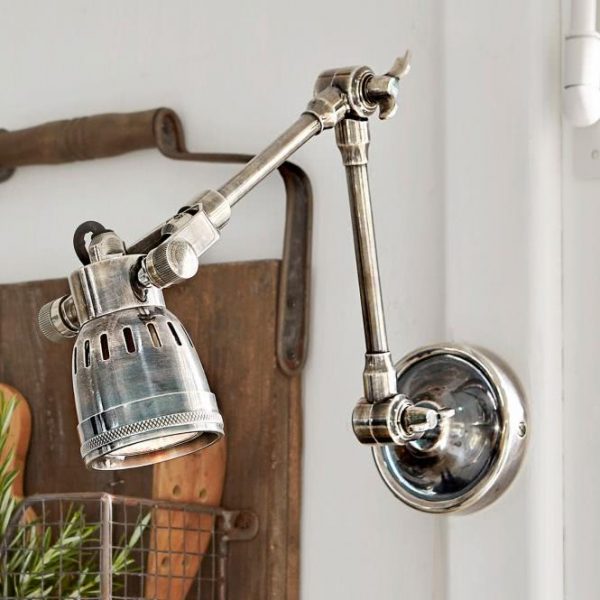 Wandlampe Abagail antiksilber H/B/T ca. 10/9/51 cm Wandlampe Abagail antiksilber H/B/T ca. 10/9/51 cm