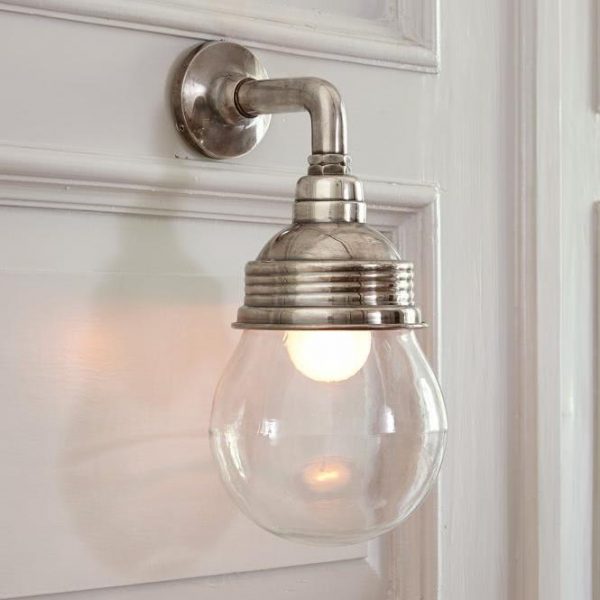 Wandlampe Rubi antiksilber/klar H/T ca. 30/18 cm Wandlampe Rubi antiksilber/klar H/T ca. 30/18 cm