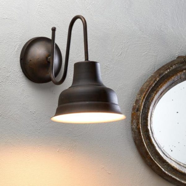 Wandlampe Sidney braun/weiß H/B/T ca. 30/20/28 cm Wandlampe Sidney braun/weiß H/B/T ca. 30/20/28 cm