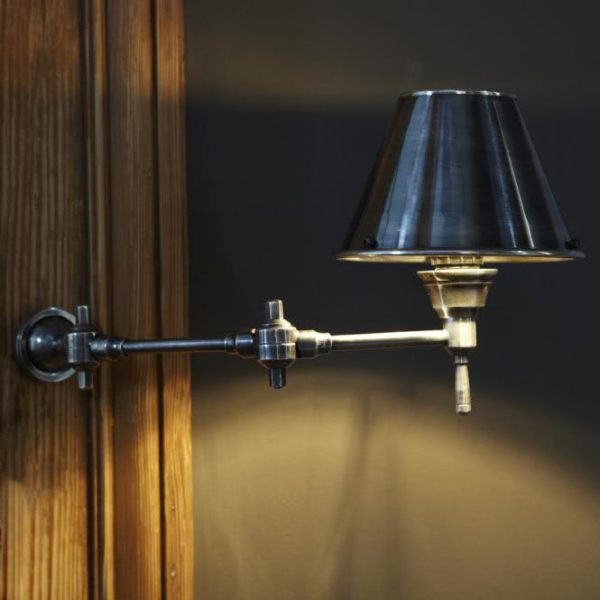 Wandlampe Stockton antiksilber Schirm: H/Ø ca. 10/16 cm Wandlampe Stockton antiksilber Schirm: H/Ø ca. 10/16 cm