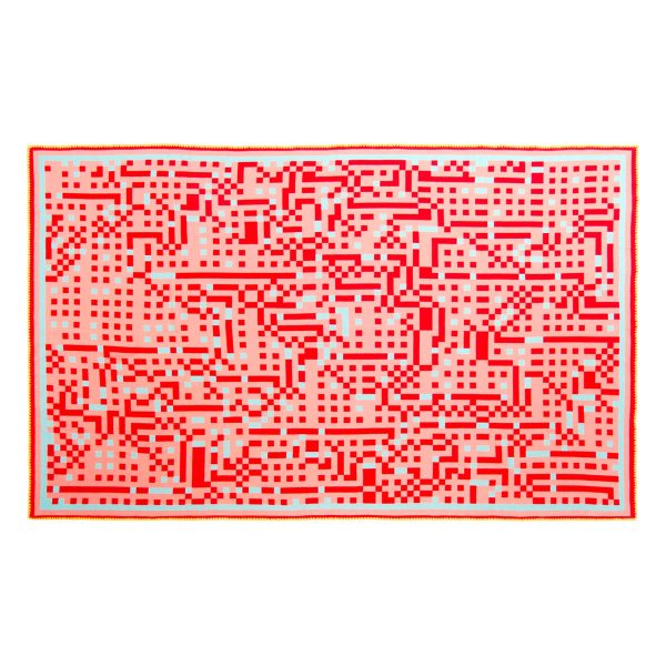 Zuzunaga - Tokyo 1 Wolldecke 146 x 212 cmRot/WeißT:212 B:145 Zuzunaga - Tokyo 1 Wolldecke 146 x 212 cmRot/WeißT:212 B:145