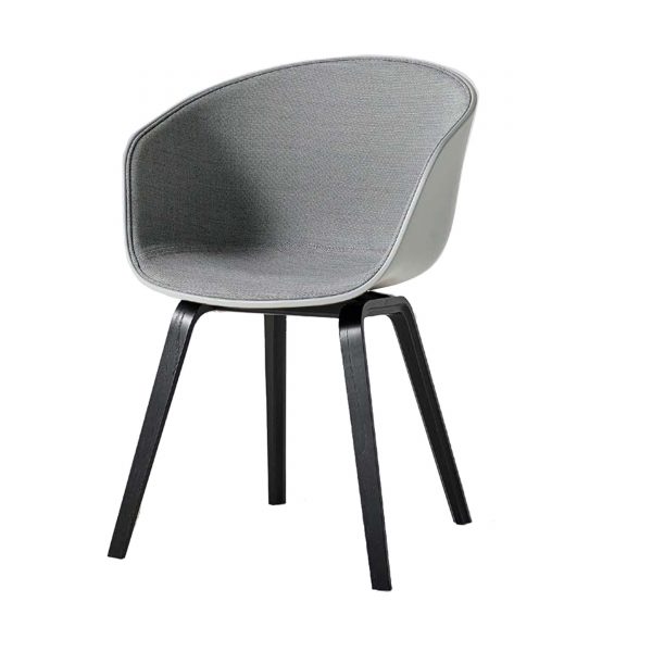 About A Chair AAC22 Spiegelpolster Stuhl gebeizt schwarz concreate grey About A Chair AAC22 Spiegelpolster Stuhl gebeizt schwarz concreate grey